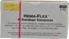 Medique - 4" Long x 4" Wide, General Purpose Compress - Yellow, Compress Bandage - Industrial Tool & Supply
