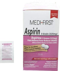 Medique - Medi-First Aspirin Tablets - Headache & Pain Relief - Industrial Tool & Supply