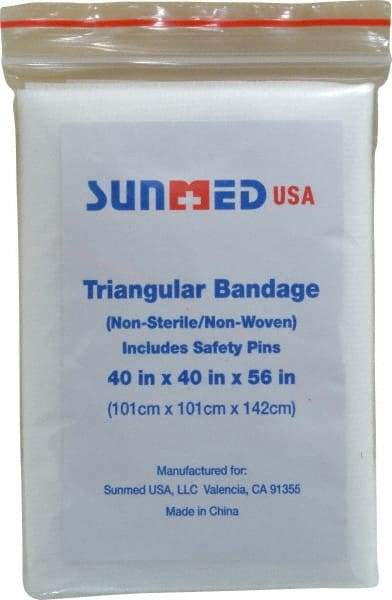 Medique - 40" Long x 40" Wide, Triangular Self-Adhesive Bandage - Industrial Tool & Supply
