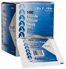 Medique - 3" Long x 3" Wide, General Purpose Pad - Gauze Bandage - Industrial Tool & Supply