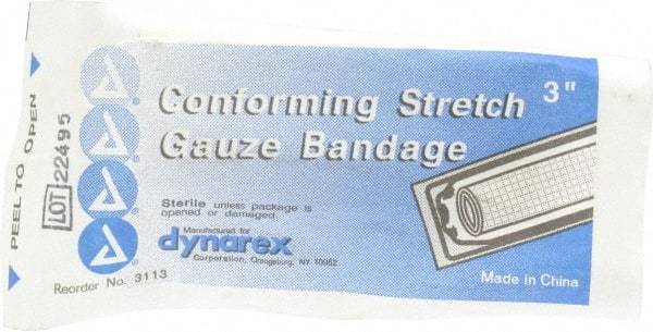 Medique - 3" Wide, General Purpose Gauze Roll - Gauze Bandage - Industrial Tool & Supply