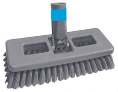 Unger - 1" Bristle Length, Polypropylene Scrub Brush - 8" Long x 3" Wide Head, 8-1/2" OAL, Plastic Block - Industrial Tool & Supply