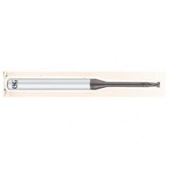 2mm Dia. - 50mm OAL - 0.5mm CR-Carbide - HP End Mill-2 FL - Industrial Tool & Supply