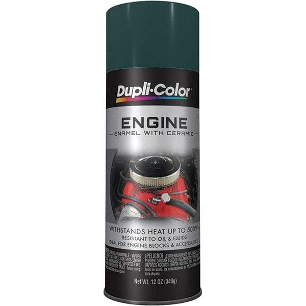 Dupli-Color - 12 oz Racing Green Automotive Heat Resistant Paint - Gloss Finish, 500°F Max Temp, Comes in Aerosol Can - Industrial Tool & Supply