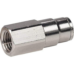 Dynabrade - Female NPT Pneumatic Hose Press-On Swivel Fitting - 3/8" Hose ID - Industrial Tool & Supply