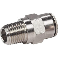 Dynabrade - Male NPT Pneumatic Hose Press-On Swivel Fitting - 3/8" Hose ID - Industrial Tool & Supply