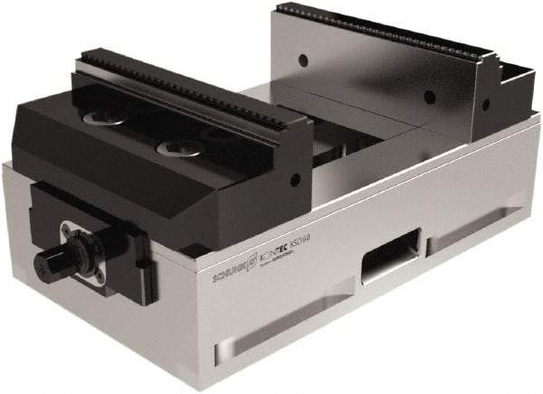 Schunk - 160mm Jaw Width, 280mm Max Jaw Opening, 50mm Throat Depth, Manual Precision Self Centering Vise - Industrial Tool & Supply