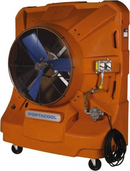 PortaCool - 36" Blade, 45 Gal Capacity, 1.5 hp, 12,500 CFM Evaporative Cooler - 14.8 Amp Rating, 120 Volts, Single Speed - Industrial Tool & Supply