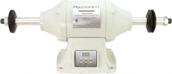 Palmgren - 10" Wheel Diam x 1" Wheel Width, 1-1/2 hp Buffer - 1" Arbor Hole Diam, 1 Phase, 3,000 Max RPM, 115/240 Volts - Industrial Tool & Supply