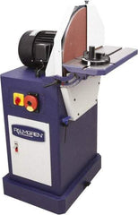 Palmgren - 20" Diam, 1,750 RPM, Single Phase Disc Sanding Machines - 22-11/16" Long Table x 8-1/2" Table Width, 27-3/4" Overall Length x 46-7/16" Overall Height - Industrial Tool & Supply