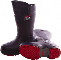 Tingley - Unisex Size 4 Medium Width Composite Knee Boot - Blue, Polymer Upper, Polymer Outsole, 15" High, Pull-On - Industrial Tool & Supply