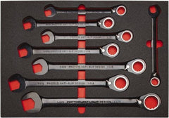 Proto - 20 Piece, 7/32" to 1-1/2", Spline Combination Wrench Set - Inch Measurement Standard, Black/Chrome Finish, Comes in Roll Pouch - Industrial Tool & Supply