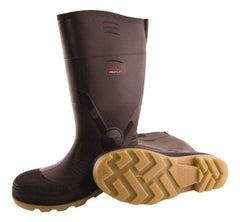 Tingley - Unisex Size 7 Medium Width Plain Knee Boot - Brown, Crepe, PVC Upper, PVC Outsole, 15" High, Pull-On - Industrial Tool & Supply