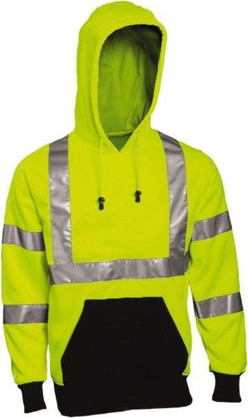 Tingley - Size XL, Lime, High Visibility, Long Sleeve SweatPocket, - 50 to 52" Chest, 1 Pocket, Polyester - Industrial Tool & Supply
