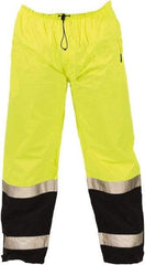 Tingley - Size 4XL Polyurethane on 75 Denier Ripstop Polyester High-Visibility Pants - Snap Closure, No Pockets, 56" to 58" Waist, 32" Inseam, Yellow/Green, ANSI 107-2015 Class E - Industrial Tool & Supply