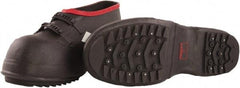 Tingley - Men's 16 Traction Overboots - 5" High, Plain Toe, Cleated & Studded Sole, Rubber Upper, Black, 100% Liquid Proof, 2 Buckle - Industrial Tool & Supply