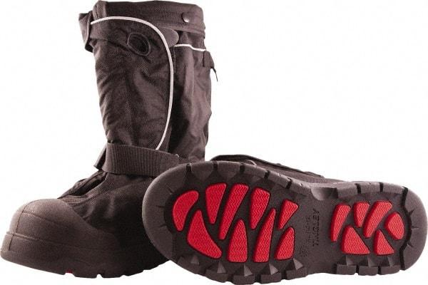 Tingley - Men's 2XL Cold Resistant Overboots - 20" High, Plain Toe, Cleated Sole, Rubber Upper, Black, 100% Liquid Proof, Reflective & 6\x94 Roll-A-Way Gaiter - Industrial Tool & Supply