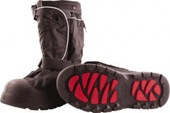Tingley - Men's 2XL Cold Resistant Overboots - 20" High, Plain Toe, Cleated Sole, Rubber Upper, Black, 100% Liquid Proof, Reflective & 6\x94 Roll-A-Way Gaiter - Industrial Tool & Supply