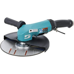Dynabrade - 9" Wheel Diam, 6,500 RPM, Pneumatic Angle & Disc Grinder - 5/8-11 Spindle, 115 CFM, Adjustable Exhaust - Industrial Tool & Supply