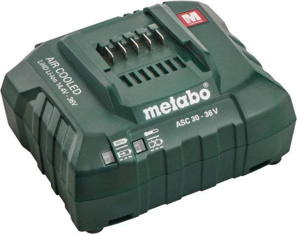 Metabo - 14.4/18/36 Volt, Lithium-Ion Power Tool Charger - 30 min to 1 hr to Charge, AC Wall Outlet Power Source - Industrial Tool & Supply