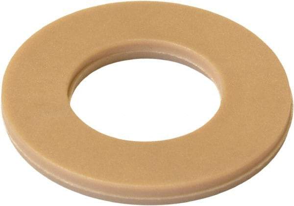 Made in USA - 1" Screw, Grade PEEK 450 GL30 Plastic High-Temperature Flat Washer - 1.062" ID x 2-1/2" OD, 0.13" Thick, Plain Finish - Industrial Tool & Supply