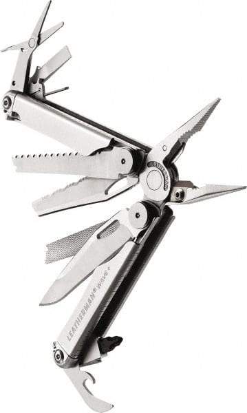 Leatherman - 1 Piece, Multi-Tool Set with 18 Functions - Silver, 6" OAL, 4" Closed Length - Industrial Tool & Supply