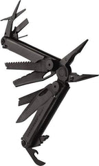 Leatherman - 1 Piece, Multi-Tool Set with 17 Functions - Black, 6" OAL, 4" Closed Length - Industrial Tool & Supply