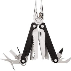 Leatherman - 1 Piece, Multi-Tool Set with 18 Functions - Silver & Black, 6" OAL, 4" Closed Length - Industrial Tool & Supply