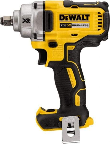 DeWALT - 1/2" Drive 20 Volt Mid-Handle Cordless Impact Wrench & Ratchet - 2,000 RPM, 0 to 3,100 BPM, 330 Ft/Lb Torque, Lithium-Ion Batteries Included - Industrial Tool & Supply