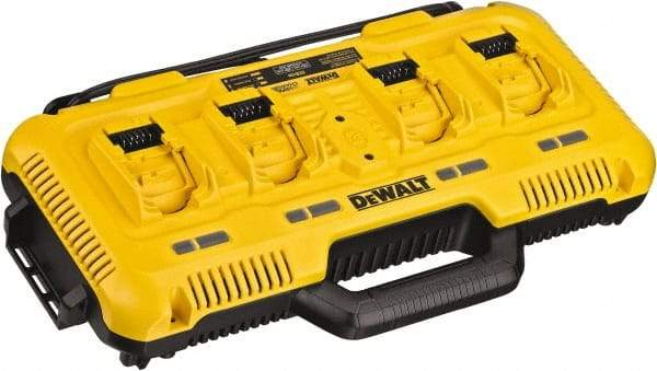 DeWALT - 20 Volt, 4 Battery Lithium-Ion Power Tool Charger - 1 hr & 30 min to Charge, AC Wall Outlet Power Source - Industrial Tool & Supply