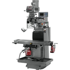 Jet - 54" Table Width x 12" Table Length, Electronic Variable Speed Control, 3 Phase Knee Milling Machine - R8 Spindle Taper, 5 hp - Industrial Tool & Supply