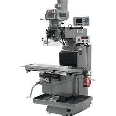 Jet - 54" Table Width x 12" Table Length, Electronic Variable Speed Control, 3 Phase Knee Milling Machine - NST40 Spindle Taper, 5 hp - Industrial Tool & Supply