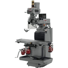 Jet - 54" Table Width x 12" Table Length, Electronic Variable Speed Control, 3 Phase Knee Milling Machine - R8 Spindle Taper, 5 hp - Industrial Tool & Supply