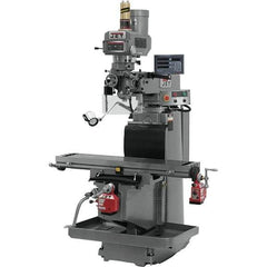 Jet - 54" Table Width x 12" Table Length, Electronic Variable Speed Control, 3 Phase Knee Milling Machine - R8 Spindle Taper, 5 hp - Industrial Tool & Supply