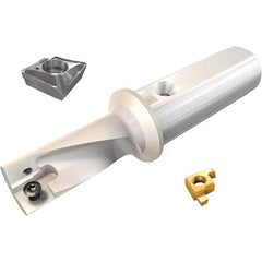 Iscar - 1.26" Max Diam, 2.25xD, 2.84" Max Drill Depth, 1-1/2" Shank Diam, 6.3" OAL, Replaceable Tip Drill - XCMT-MF, XCMT-MG Insert, DRG-MF Toolholder, Series DRG-MF - Industrial Tool & Supply