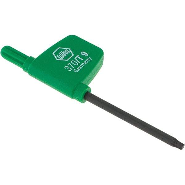 Wiha - T9 Torx Key - Flag-Style, 40mm Length Under Head, 2.9" OAL - Industrial Tool & Supply