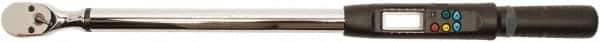 Proto - 1/2" Drive Electronic Torque Wrench - 12-1/2 Ft/Lb to 250 Ft/Lb Torque, 0.1 Ft/Lb Graduation, Ratchet Head - Industrial Tool & Supply