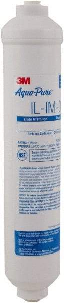 3M Aqua-Pure - 2-1/8" OD, 5µ, Polypropylene Inline Cartridge Filter - 10-5/16" Long, Reduces Sediments, Tastes, Odors & Chlorine - Industrial Tool & Supply