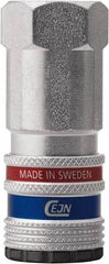 CEJN - 1/4 Female NPT ARO Pneumatic Hose Safety Coupler - Steel/Brass, 1/4" Body Diam - Industrial Tool & Supply