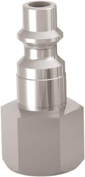 CEJN - 1/4 Female NPT Industrial Pneumatic Hose Connector - Stainless Steel, 1/4" Body Diam - Industrial Tool & Supply