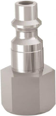 CEJN - 1/4 Female NPT Industrial Pneumatic Hose Connector - Stainless Steel, 1/4" Body Diam - Industrial Tool & Supply