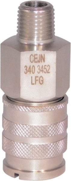 CEJN - 1/4 Male NPT Industrial Pneumatic Hose Coupler - Stainless Steel, 1/4" Body Diam - Industrial Tool & Supply