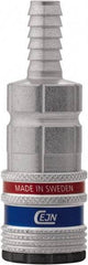 CEJN - Hose Barb ARO Pneumatic Hose Safety Coupler - Steel Zinc Plated, 1/4" Body Diam, 3/8" Hose ID - Industrial Tool & Supply