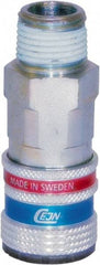 CEJN - 1/4 Male NPT ARO Pneumatic Hose Safety Coupler - Steel/Brass, 1/4" Body Diam - Industrial Tool & Supply