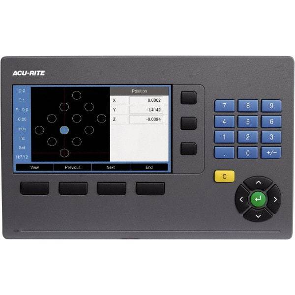 Acu-Rite - 3 Axis, 40" X-Axis Travel, 18" Y-Axis Travel, 16" Z-Axis Travel, Milling DRO System - 5µm Resolution, 5µm Accuracy, LCD Color Display - Industrial Tool & Supply