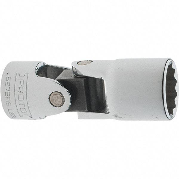 Proto - 9/16", 3/8" Drive, Intermediate Hand Socket - 12 Points, 2-1/4" OAL, Steel, Full Polish Finish - Industrial Tool & Supply