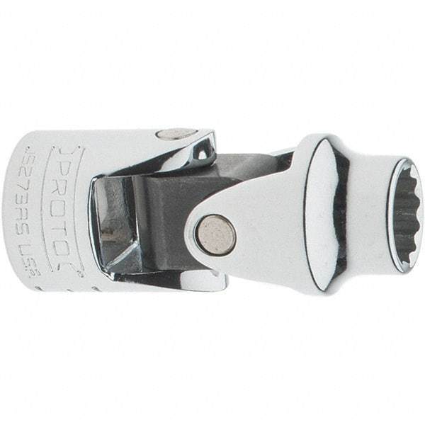 Proto - 3/8", 3/8" Drive, Intermediate Hand Socket - 12 Points, 2" OAL, Steel, Full Polish Finish - Industrial Tool & Supply