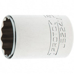 Proto - 3/8" Drive, Intermediate Hand Socket - 12 Points, 1-25/32" OAL, Steel, Full Polish Finish - Industrial Tool & Supply