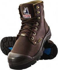 Steel Blue - Men's Size 10.5 Wide Width Steel Work Boot - Oak, Leather Upper, TPU Outsole, 6" High, Lace-Up - Industrial Tool & Supply