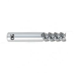 1 Dia. x 4 Overall Length 3-Flute Square End Solid Carbide SE End Mill-Round Shank-Center Cutting-Uncoated - Industrial Tool & Supply